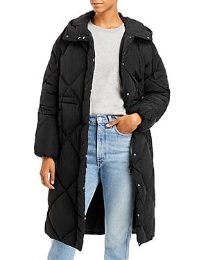 Oof Wear Lightweight Long Cinch Waist Quilted Coat