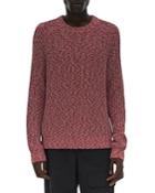 Helmut Lang Bungee Cotton Blend Textured Regular Fit Crewneck Sweater