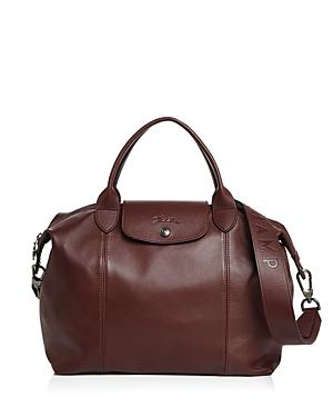 Longchamp Le Pliage Medium Leather Shoulder Bag