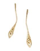 John Hardy 18k Yellow Gold Bamboo Long Linear Drop Earrings