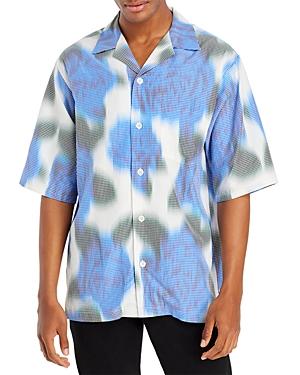 Kenzo Floral Print Regular Fit Short Sleeve Button Down Shirt