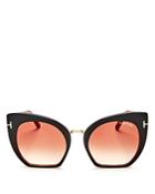 Tom Ford Oversize Cat Eye Sunglasses, 53mm