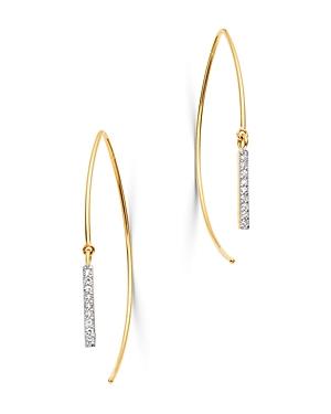 Kc Designs 14k Yellow Gold Diamond Threader Wire Earrings