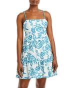 Alice And Olivia Khira Embroidered Tie Back Dress