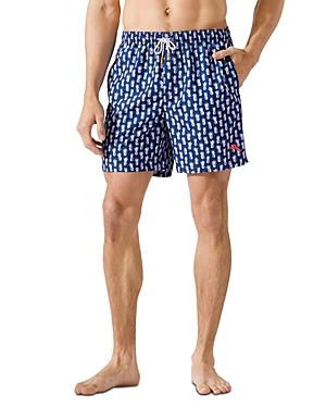 Tommy Bahama Naples Pina Colada Pineapple Print Straight Fit 6 Swim Trunks