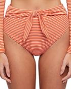 Jonathan Simkhai Elle Seersucker High Waist Bikini Bottom