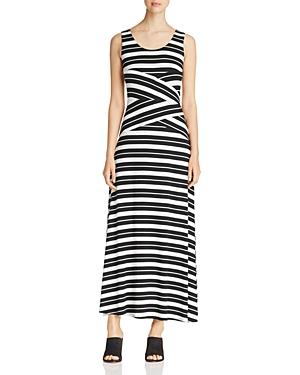 Calvin Klein Stripe Crisscross Maxi Dress