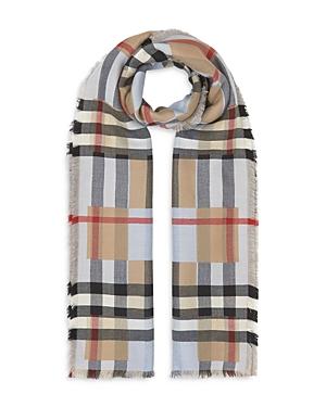 Burberry Lightweight Checker Cashmere Jacquard Scarf