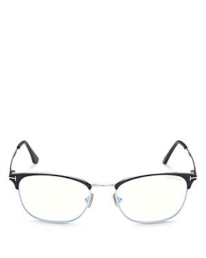 Tom Ford Men's Square Blue Block Glasses, 52mm