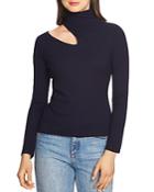 1.state Cutout Ribbed Turtleneck Top