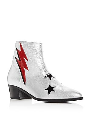 Modern Vice Women's Cutout Bolt Leather Embellished Booties