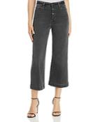 Frame Ali Wide Crop Exposed Buttons Jeans In Noise - 100% Exclusive