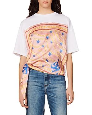 Sandro Eulalin Printed Insert Tee