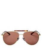 Burberry Men's Brow Bar Aviator Sunglasses, 59mm