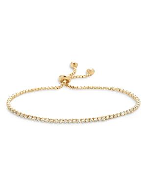 Aqua Cubic Zirconia Tennis Slider Bracelet In 18k Gold Plate - 100% Exclusive