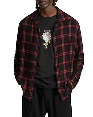 Allsaints Arline Plaid Flannel Button Down Shirt