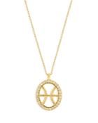 Bloomingdale's Diamond Pisces Pendant Necklace In 14k Yellow Gold, 0.20 Ct. T.w. - 100% Exclusive