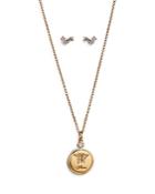 Nadri Smitten Bee Mine Necklace & Stud Earring Set
