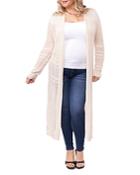 Belldini Plus Pointelle Open Front Duster Cardigan