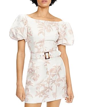 Ted Baker Wide Neck Cropped Puff Sleeve Top