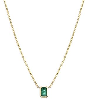 Zoe Lev 14k Gold Emerald Pendant Necklace, 16-18