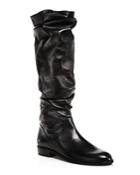 Stuart Weitzman Women's Flatscrunchy Leather Tall Boots