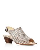 Paul Green Lois Metallic Perforated Slingback Sandals
