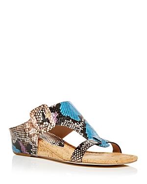 Donald Pliner Women's Ofelia Python Print Wedge Sandals
