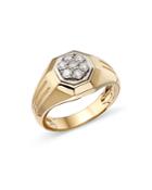 Bloomingdale's Men's Diamond Cluster Engagement Ring In 14k White & Yellow Gold, 0.50 Ct. T.w. - 100% Exclusive