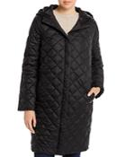 Eileen Fisher Quilted & Hooded Coat