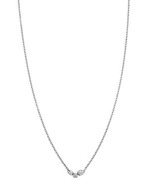 Bloomingdale's Diamond Three Stone Necklace In 14k White Gold, 0.15 Ct. T.w. - 100% Exclusive