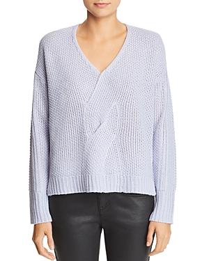 Moon & Meadow Angie Cable Twist-front Sweater