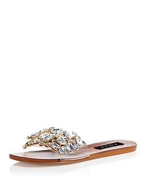Aqua Women's Paris Embellished Slide Sandals - 100% Exclusive