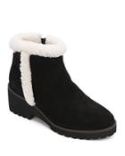 Gentle Souls By Kenneth Cole Women's Mona Shearling Trim Cozy Booties