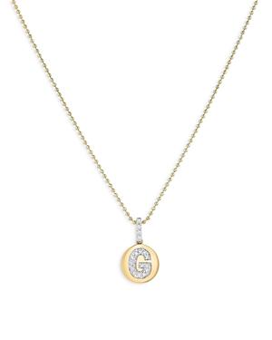 Bloomingdale's Diamond Accent Initial G Pendant Necklace In 14k Yellow Gold, 18 - 100% Exclusive