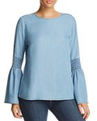 Beachlunchlounge Bell-sleeve Chambray Top
