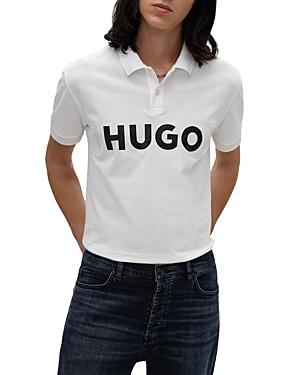 Hugo Dristofano Cotton Logo Print Regular Fit Polo Shirt