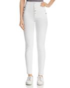 J Brand Natasha Sky-high Skinny Jeans In Blanc