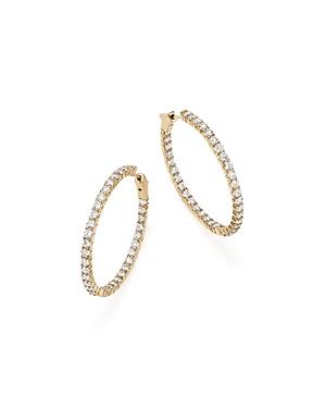 Bloomingdale's Diamond Inside Out Hoop Earrings In 14k Yellow Gold, 5.0 Ct. T.w. - 100% Exclusive