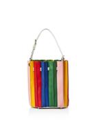 Sara Battaglia Rainbow Leather Bucket Bag