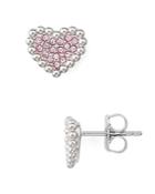 Nadri V-day Pave Heart Earrings