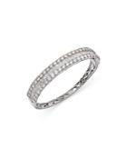 Bloomingdale's Round & Baguette Diamond Statement Bangle In 14k White Gold, 10.90 Ct. T.w. - 100% Exclusive