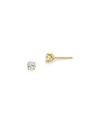 Diamond Round Tulip Stud Earrings In 14k Yellow Gold, .33 Ct. T.w. - 100% Exclusive
