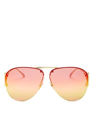Bottega Veneta Women's Brow Bar Aviator Sunglasses, 65mm