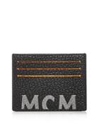 Mcm Big Logo Leather Card Case