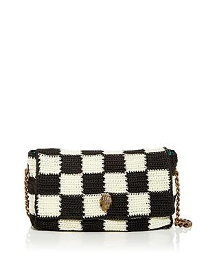 Kurt Geiger London Kensington Checkered Crochet Shoulder Bag