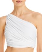 Norma Kamali Diana One Shoulder Swim Top