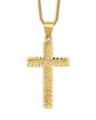 Bloomingdale's Textured Cross Pendant Necklace In 14k Yellow Gold, 20 - 100% Exclusive