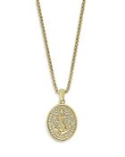 Bloomingdale's Men's Diamond Anchor Medallion Pendant Necklace In 14k Yellow Gold, 0.60 Ct. T.w. - 100% Exclusive