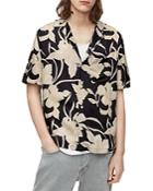 Allsaints Giardino Floral Print Relaxed Fit Button Down Hawaiian Shirt